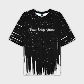 Мужская футболка oversize 3D с принтом Three days grace rock band ,  |  | 