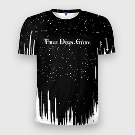 Мужская футболка 3D Slim с принтом Three days grace rock band , 100% полиэстер с улучшенными характеристиками | приталенный силуэт, круглая горловина, широкие плечи, сужается к линии бедра | 
