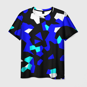 Мужская футболка 3D с принтом Абстрактные геометрические фигурки в Курске, 100% полиэфир | прямой крой, круглый вырез горловины, длина до линии бедер | 
