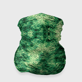 Бандана-труба 3D с принтом Шкура рептилии ярко зелёного цвета в Петрозаводске, 100% полиэстер, ткань с особыми свойствами — Activecool | плотность 150‒180 г/м2; хорошо тянется, но сохраняет форму | 