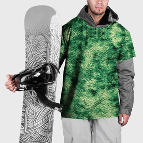 Накидка на куртку 3D с принтом Шкура рептилии ярко зелёного цвета в Петрозаводске, 100% полиэстер |  | 
