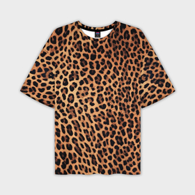 Мужская футболка oversize 3D с принтом Цвет дикого леопарда ,  |  | Тематика изображения на принте: 
