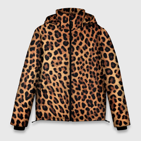 Мужская зимняя куртка 3D с принтом Цвет дикого леопарда в Санкт-Петербурге, верх — 100% полиэстер; подкладка — 100% полиэстер; утеплитель — 100% полиэстер | длина ниже бедра, свободный силуэт Оверсайз. Есть воротник-стойка, отстегивающийся капюшон и ветрозащитная планка. 

Боковые карманы с листочкой на кнопках и внутренний карман на молнии. | 