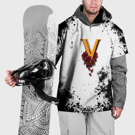 Накидка на куртку 3D с принтом Cyberpunk 2077 группировка Валентинос в Петрозаводске, 100% полиэстер |  | 