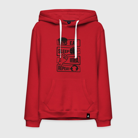 Мужская толстовка хлопок с принтом Есть спать миксфайт в городе Новоалтайск, френч-терри, мягкий теплый начес внутри (100% хлопок) | карман-кенгуру, эластичные манжеты и нижняя кромка, капюшон с подкладом и шнурком | 