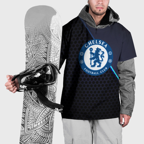 Накидка на куртку 3D с принтом Chelsea carbon sport в Кировске, 100% полиэстер |  | Тематика изображения на принте: 