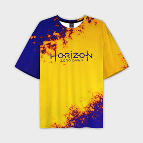 Мужская футболка oversize 3D с принтом Horizon zero dawn alloy grunge metal в Белгороде,  |  | Тематика изображения на принте: 