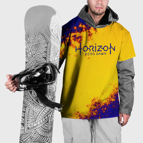 Накидка на куртку 3D с принтом Horizon zero dawn alloy grunge metal в Петрозаводске, 100% полиэстер |  | Тематика изображения на принте: 