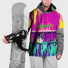 Накидка на куртку 3D с принтом Counter Strike  neon revolution в Петрозаводске, 100% полиэстер |  | 