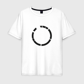 Мужская футболка хлопок Oversize с принтом Минималистичный круг в Курске, 100% хлопок | свободный крой, круглый ворот, “спинка” длиннее передней части | 