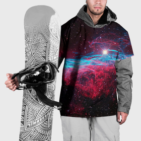 Накидка на куртку 3D с принтом Uy scuti star   neon space в Екатеринбурге, 100% полиэстер |  | 
