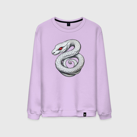 Мужской свитшот хлопок с принтом Белый змей в городе Новоалтайск, 100% хлопок |  | 