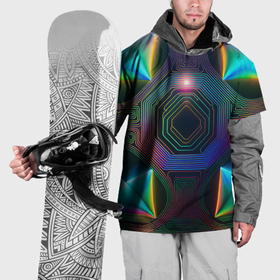 Накидка на куртку 3D с принтом Голографические подушки на микросхеме в Кировске, 100% полиэстер |  | Тематика изображения на принте: 