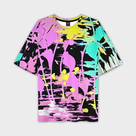 Мужская футболка oversize 3D с принтом Color expressive abstraction в Кировске,  |  | Тематика изображения на принте: 