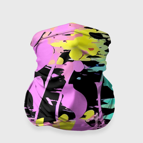 Бандана-труба 3D с принтом Color expressive abstraction в Кировске, 100% полиэстер, ткань с особыми свойствами — Activecool | плотность 150‒180 г/м2; хорошо тянется, но сохраняет форму | 