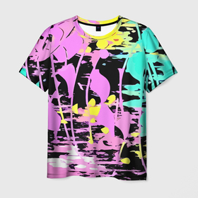 Мужская футболка 3D с принтом Color expressive abstraction в Кировске, 100% полиэфир | прямой крой, круглый вырез горловины, длина до линии бедер | Тематика изображения на принте: 