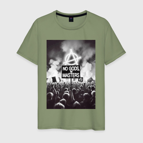 Мужская футболка хлопок с принтом Anarchy   motto в Белгороде, 100% хлопок | прямой крой, круглый вырез горловины, длина до линии бедер, слегка спущенное плечо. | 