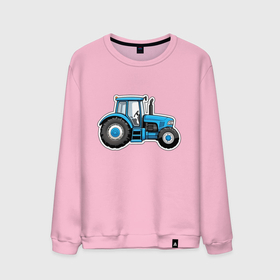 Мужской свитшот хлопок с принтом Синий трактор сбоку в Санкт-Петербурге, 100% хлопок |  | 