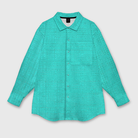 Мужская рубашка oversize 3D с принтом Бирюзовое полотно с полосками текстурными в Тюмени,  |  | 
