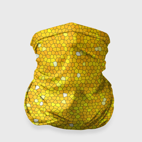 Бандана-труба 3D с принтом Веселая мозаика желтая в Кировске, 100% полиэстер, ткань с особыми свойствами — Activecool | плотность 150‒180 г/м2; хорошо тянется, но сохраняет форму | 
