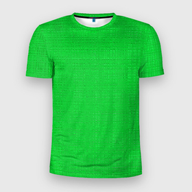 Мужская футболка 3D Slim с принтом Салатовая текстура в Тюмени, 100% полиэстер с улучшенными характеристиками | приталенный силуэт, круглая горловина, широкие плечи, сужается к линии бедра | 