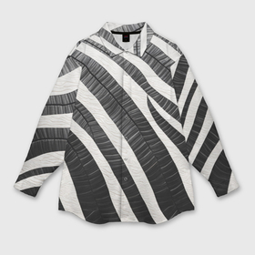 Мужская рубашка oversize 3D с принтом Зебровые полоски на текстуре в Тюмени,  |  | 