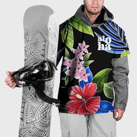 Накидка на куртку 3D с принтом Tropical flowers   aloha в Новосибирске, 100% полиэстер |  | Тематика изображения на принте: 