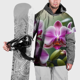 Накидка на куртку 3D с принтом Орхидеи дикорастущие в Курске, 100% полиэстер |  | 