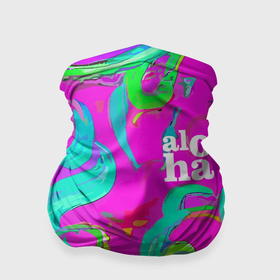 Бандана-труба 3D с принтом Abstract floral pattern   aloha в Кировске, 100% полиэстер, ткань с особыми свойствами — Activecool | плотность 150‒180 г/м2; хорошо тянется, но сохраняет форму | 