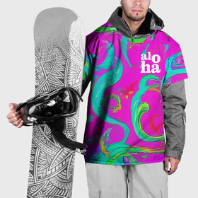 Накидка на куртку 3D с принтом Abstract floral pattern   aloha в Санкт-Петербурге, 100% полиэстер |  | 