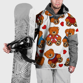 Накидка на куртку 3D с принтом Мишки с сердцами   персонажи из Слово пацана в Белгороде, 100% полиэстер |  | 