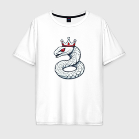 Мужская футболка хлопок Oversize с принтом Геральдическая змея в Петрозаводске, 100% хлопок | свободный крой, круглый ворот, “спинка” длиннее передней части | 