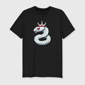 Мужская футболка хлопок Slim с принтом Геральдическая змея в Тюмени, 92% хлопок, 8% лайкра | приталенный силуэт, круглый вырез ворота, длина до линии бедра, короткий рукав | Тематика изображения на принте: 