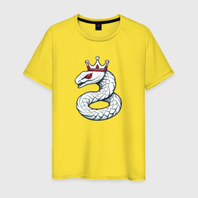 Мужская футболка хлопок с принтом Геральдическая змея в Петрозаводске, 100% хлопок | прямой крой, круглый вырез горловины, длина до линии бедер, слегка спущенное плечо. | 