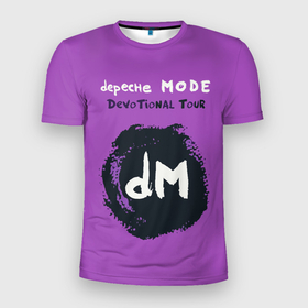 Мужская футболка 3D Slim с принтом Depeche Mode devotional tour в Кировске, 100% полиэстер с улучшенными характеристиками | приталенный силуэт, круглая горловина, широкие плечи, сужается к линии бедра | 