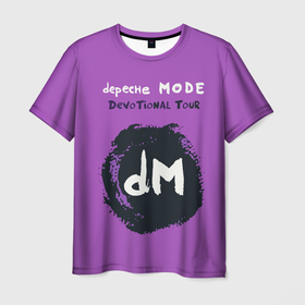 Мужская футболка 3D с принтом Depeche Mode devotional tour в Кировске, 100% полиэфир | прямой крой, круглый вырез горловины, длина до линии бедер | 