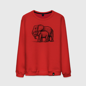Мужской свитшот хлопок с принтом Слониха и слоненок в Курске, 100% хлопок |  | 