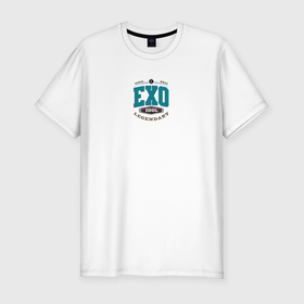 Мужская футболка хлопок Slim с принтом EXO legendary в Екатеринбурге, 92% хлопок, 8% лайкра | приталенный силуэт, круглый вырез ворота, длина до линии бедра, короткий рукав | 