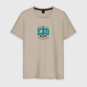 Мужская футболка хлопок с принтом EXO legendary в Курске, 100% хлопок | прямой крой, круглый вырез горловины, длина до линии бедер, слегка спущенное плечо. | 