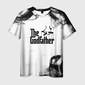 Мужская футболка 3D с принтом Крёстный отец дым текстура в Курске, 100% полиэфир | прямой крой, круглый вырез горловины, длина до линии бедер | 