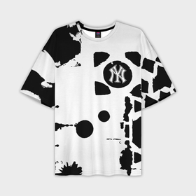 Мужская футболка oversize 3D с принтом New York yankees   baseball team pattern в Курске,  |  | Тематика изображения на принте: 