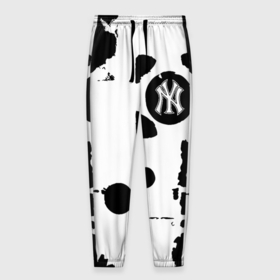 Мужские брюки 3D с принтом New York yankees   baseball team pattern в Петрозаводске, 100% полиэстер | манжеты по низу, эластичный пояс регулируется шнурком, по бокам два кармана без застежек, внутренняя часть кармана из мелкой сетки | Тематика изображения на принте: 