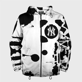 Мужская ветровка 3D с принтом New York yankees   baseball team pattern в Курске, 100% полиэстер | подол и капюшон оформлены резинкой с фиксаторами, два кармана без застежек по бокам, один потайной карман на груди | 