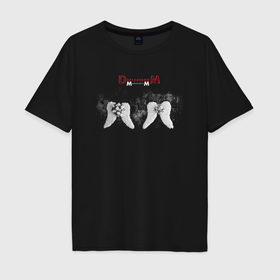 Мужская футболка хлопок Oversize с принтом Depeche Mode memento mori в Курске, 100% хлопок | свободный крой, круглый ворот, “спинка” длиннее передней части | 