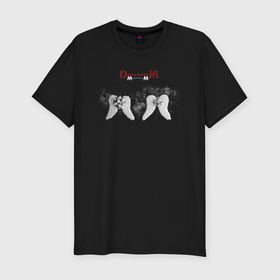 Мужская футболка хлопок Slim с принтом Depeche Mode memento mori в Рязани, 92% хлопок, 8% лайкра | приталенный силуэт, круглый вырез ворота, длина до линии бедра, короткий рукав | 
