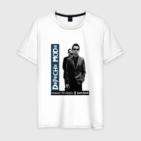 Мужская футболка хлопок с принтом Depeche Mode   Touring The Angel tour в Тюмени, 100% хлопок | прямой крой, круглый вырез горловины, длина до линии бедер, слегка спущенное плечо. | 