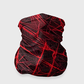 Бандана-труба 3D с принтом Красная паутина на чёрном фоне в Тюмени, 100% полиэстер, ткань с особыми свойствами — Activecool | плотность 150‒180 г/м2; хорошо тянется, но сохраняет форму | 