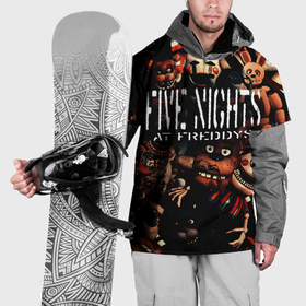 Накидка на куртку 3D с принтом Пять ночей с Фредди сборник аниматроников в Санкт-Петербурге, 100% полиэстер |  | Тематика изображения на принте: 