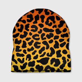 Шапка 3D с принтом Яркий леопардовый в Тюмени, 100% полиэстер | универсальный размер, печать по всей поверхности изделия | 