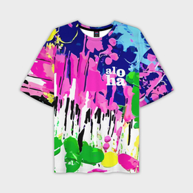 Мужская футболка oversize 3D с принтом Colorful abstraction   aloha в Курске,  |  | 